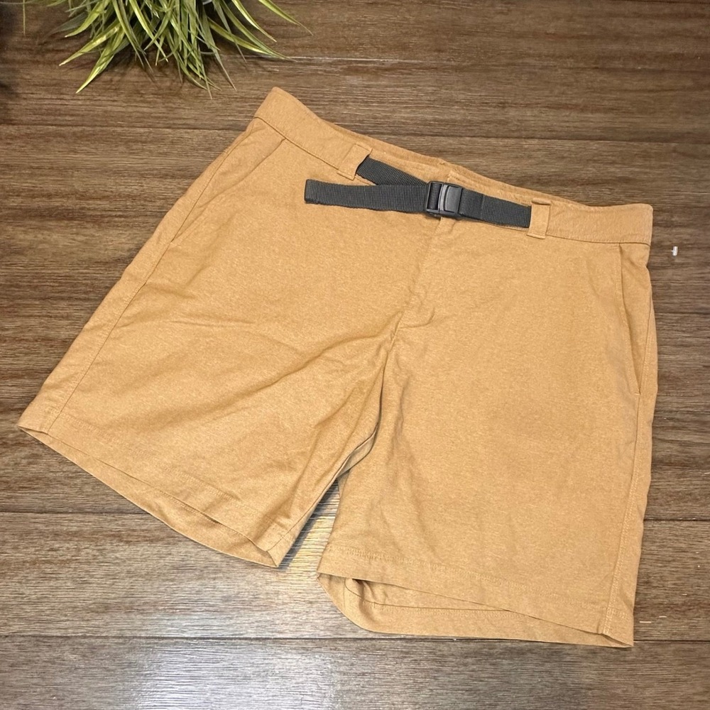 Columbia Mens Shorts Tan‎ Belted Utility Outdoor Hiking Casual Size 36W 8L